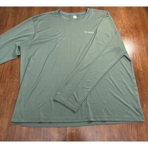 Columbia PFG Omni Freeze Zero Long Sleeve Tshirt Men's 3XL Green Performance